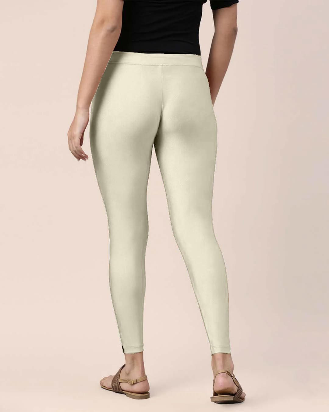 Mehrang Women's Slim-Fit Ankle-Length Shimmer Leggings - Image 58