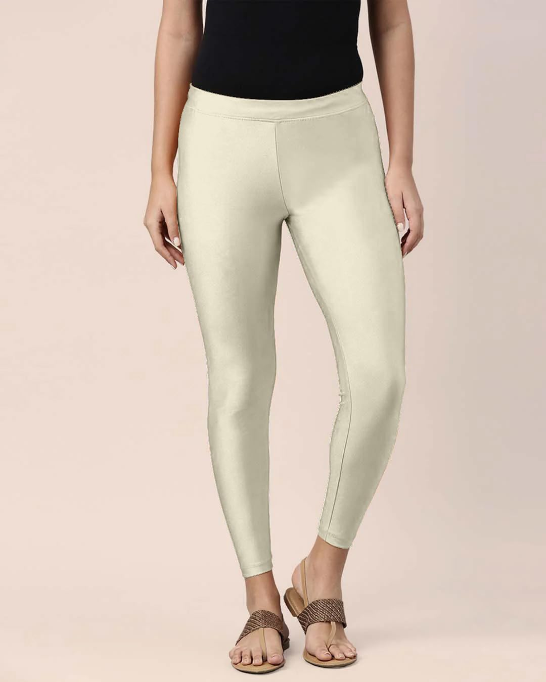 Mehrang Women's Slim-Fit Ankle-Length Shimmer Leggings - Image 62