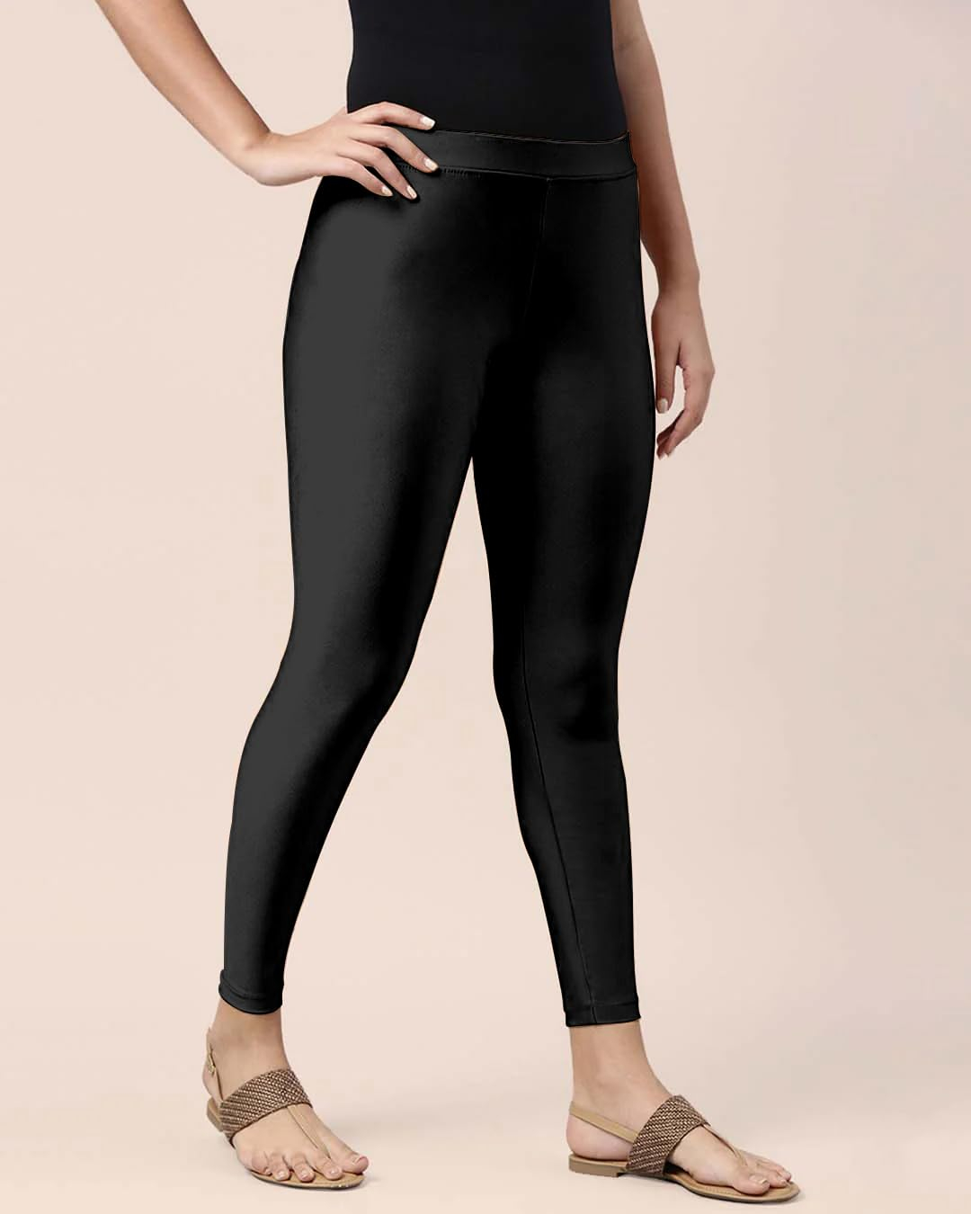 Mehrang Women's Slim-Fit Ankle-Length Shimmer Leggings - Image 75