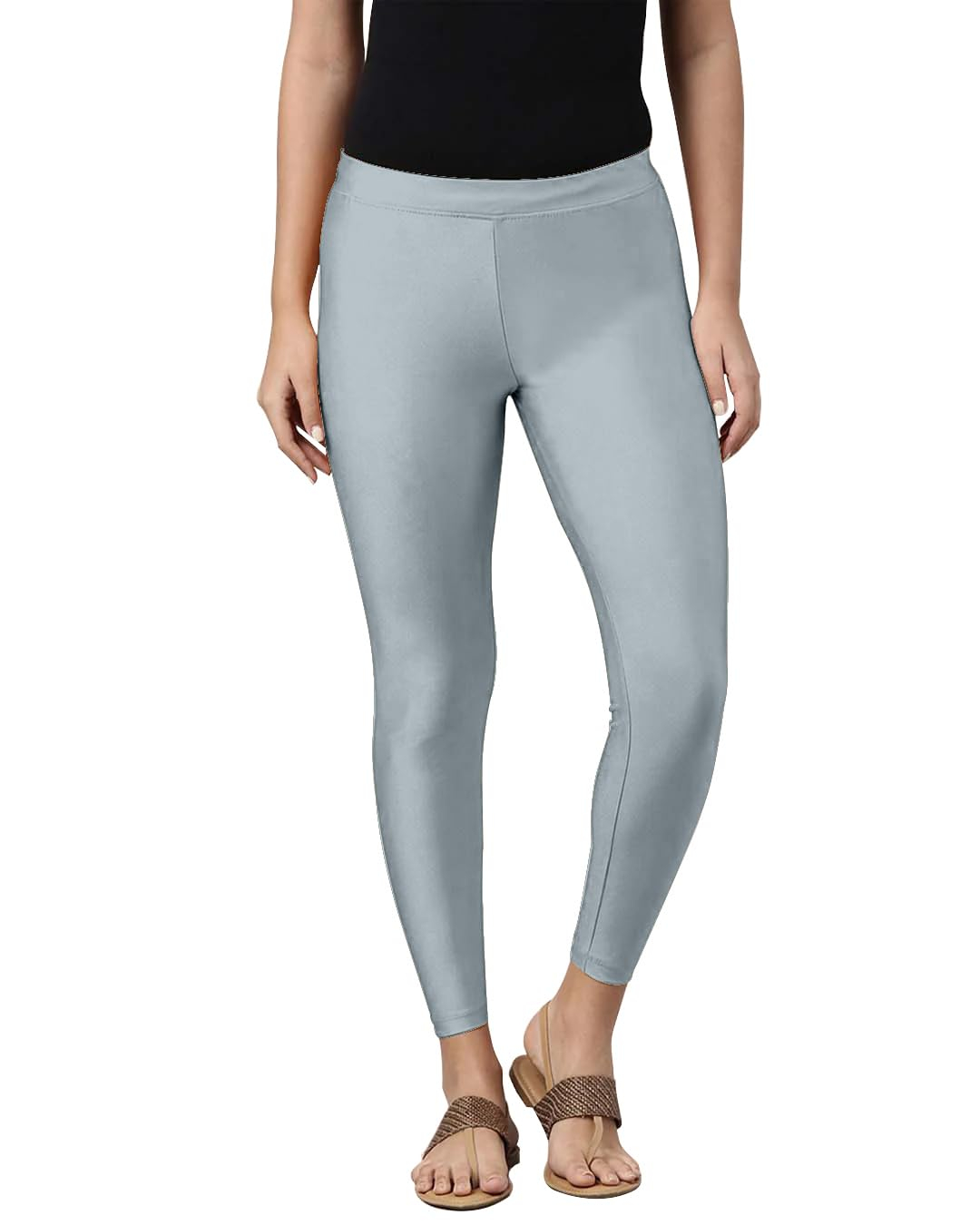 Mehrang Women's Slim-Fit Ankle-Length Shimmer Leggings - Image 85