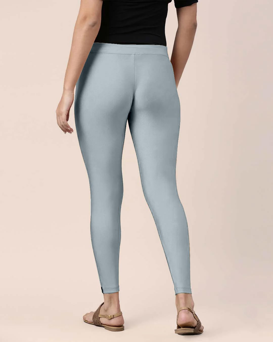 Mehrang Women's Slim-Fit Ankle-Length Shimmer Leggings - Image 86