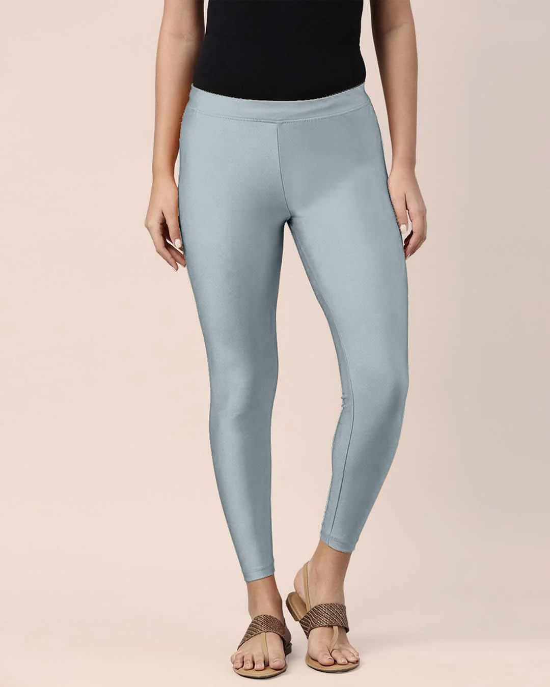 Mehrang Women's Slim-Fit Ankle-Length Shimmer Leggings - Image 90