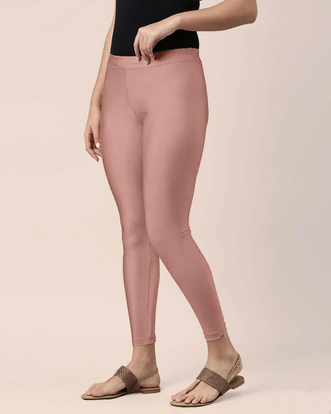 Mehrang Women's Slim-Fit Ankle-Length Shimmer Leggings - Image 95