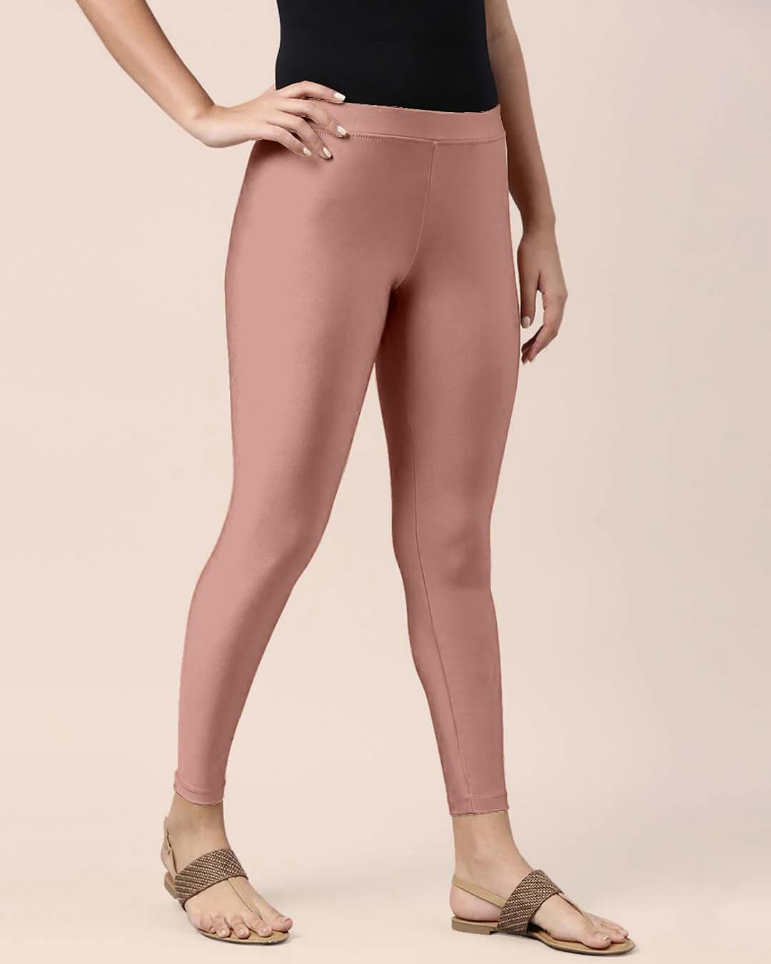 Mehrang Women's Slim-Fit Ankle-Length Shimmer Leggings - Image 96