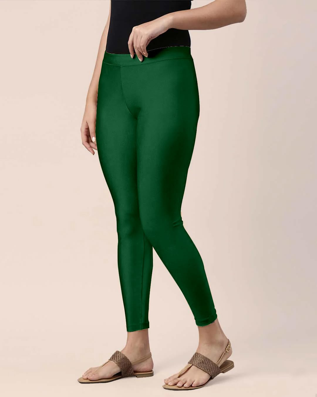 Mehrang Women's Slim-Fit Ankle-Length Shimmer Leggings - Image 102
