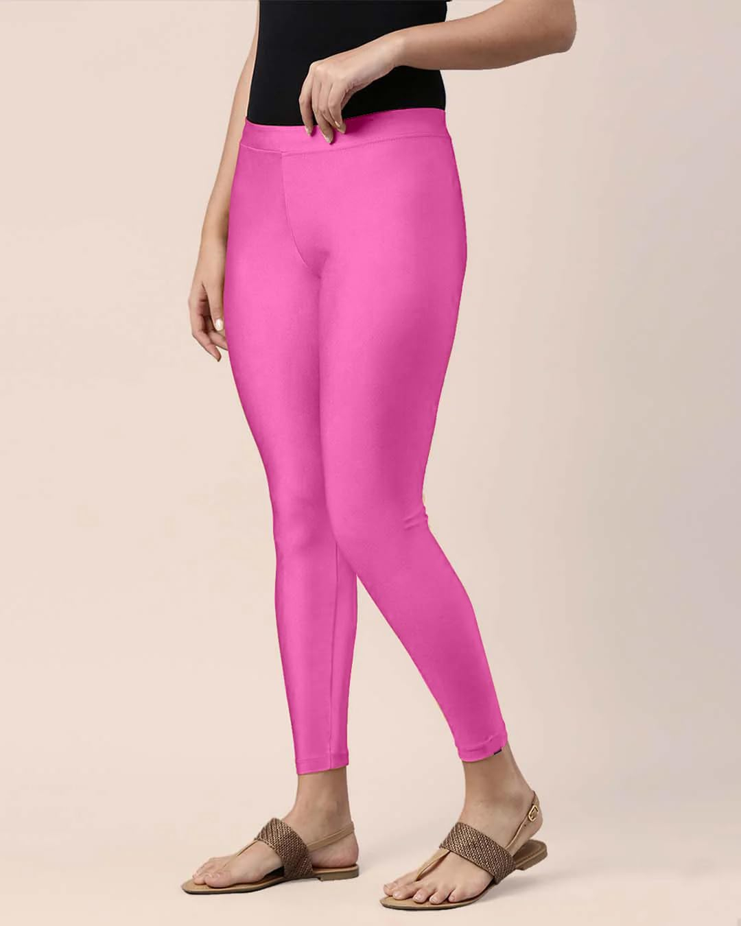 Mehrang Women's Slim-Fit Ankle-Length Shimmer Leggings - Image 109