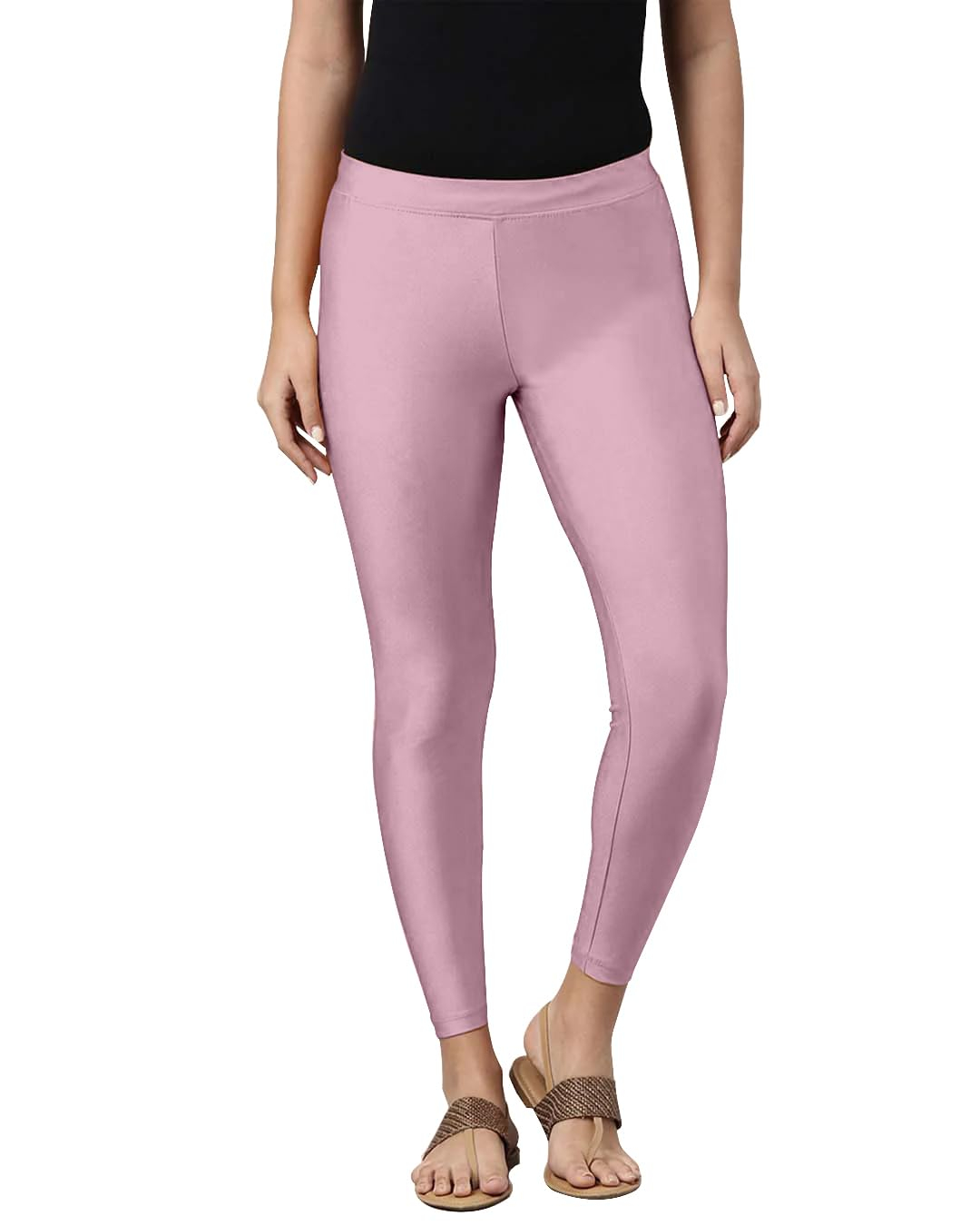 Mehrang Women's Slim-Fit Ankle-Length Shimmer Leggings - Image 113