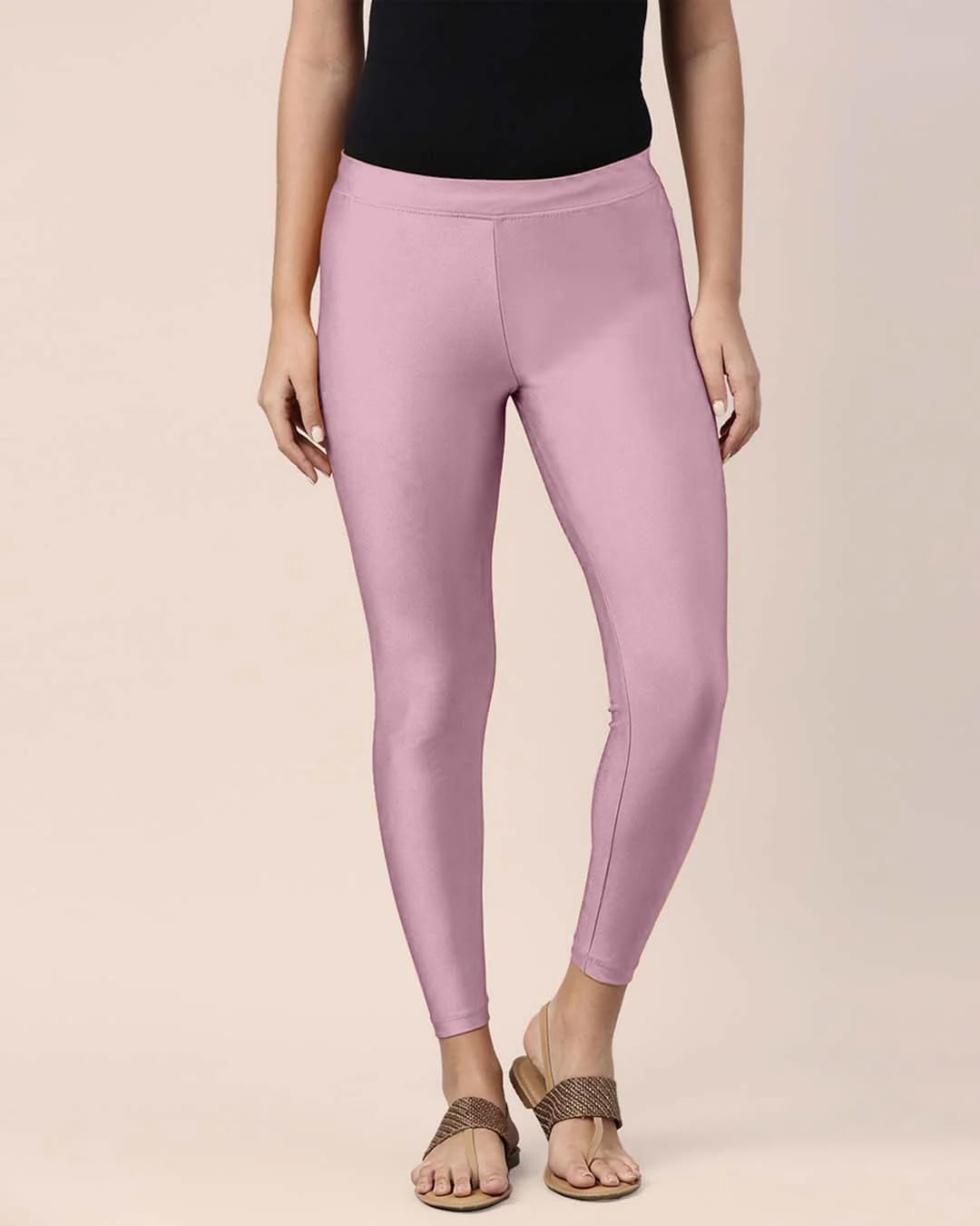 Mehrang Women's Slim-Fit Ankle-Length Shimmer Leggings - Image 118
