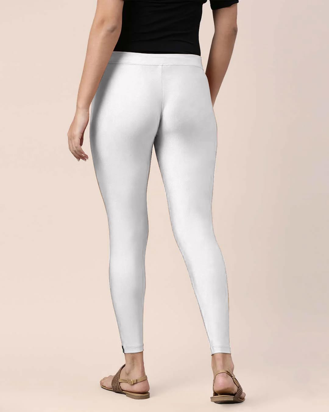 Mehrang Women's Slim-Fit Ankle-Length Shimmer Leggings - Image 135