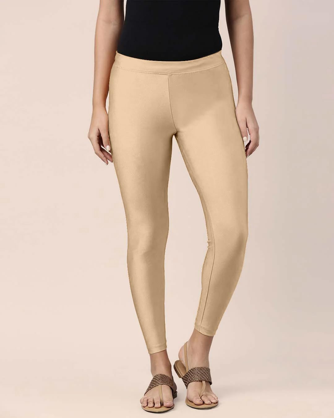 Mehrang Women's Slim-Fit Ankle-Length Shimmer Leggings - Image 160