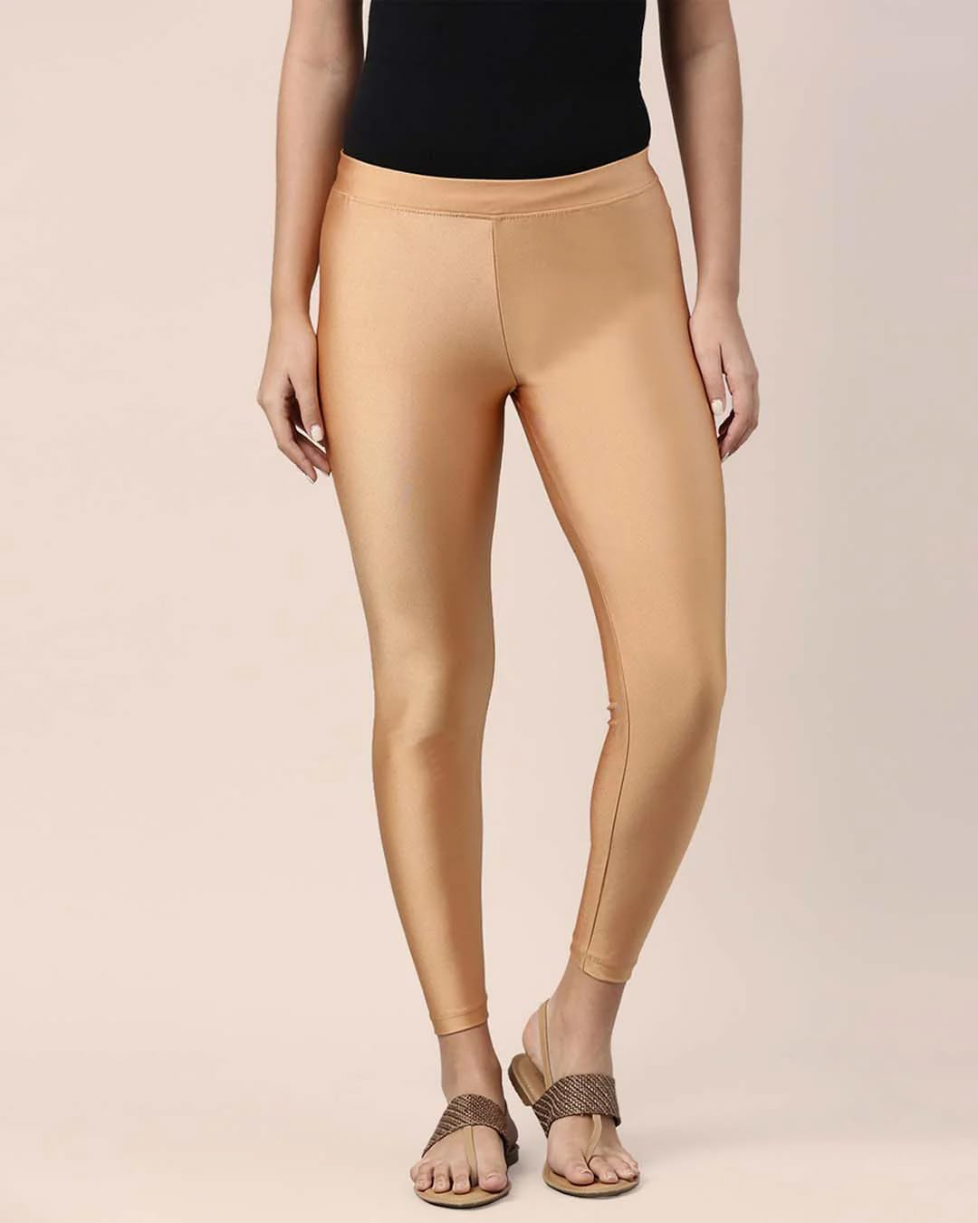 Mehrang Women's Slim-Fit Ankle-Length Shimmer Leggings - Image 184