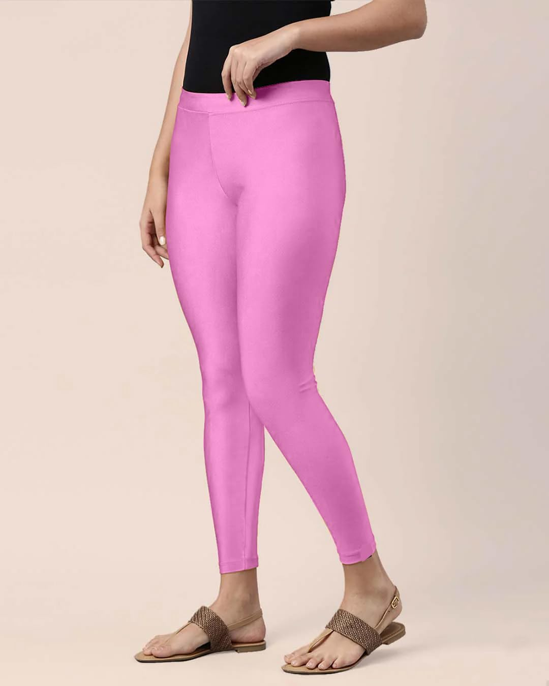 Mehrang Women's Slim-Fit Ankle-Length Shimmer Leggings - Image 193
