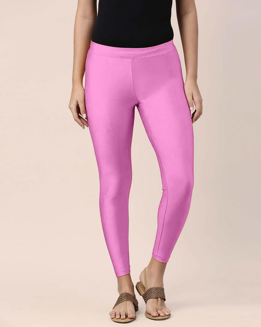 Mehrang Women's Slim-Fit Ankle-Length Shimmer Leggings - Image 195