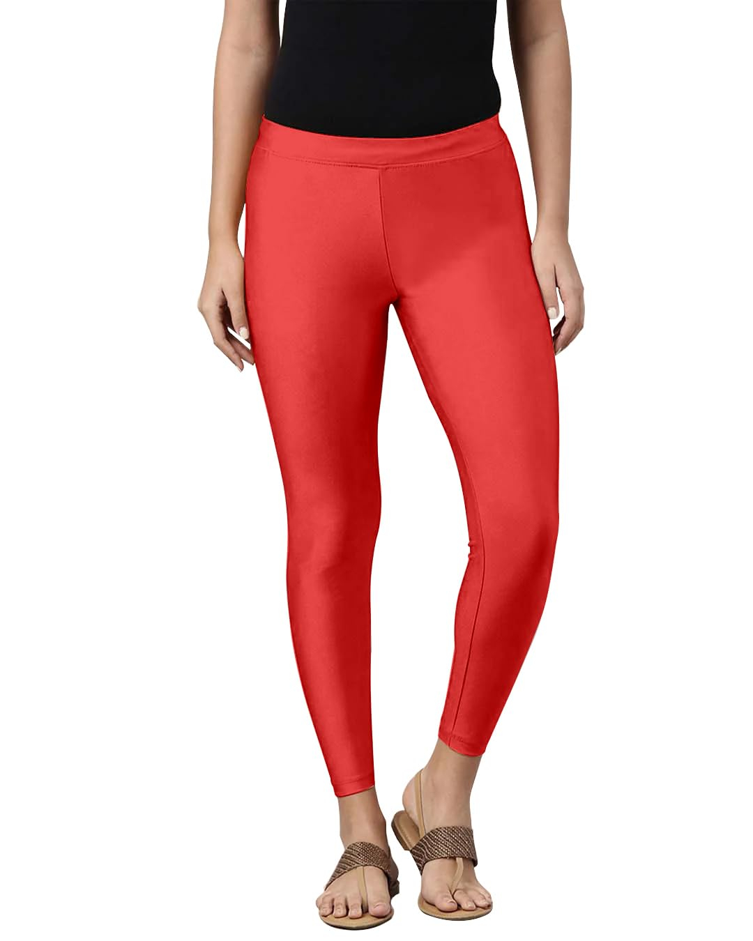 Mehrang Women's Slim-Fit Ankle-Length Shimmer Leggings - Image 204