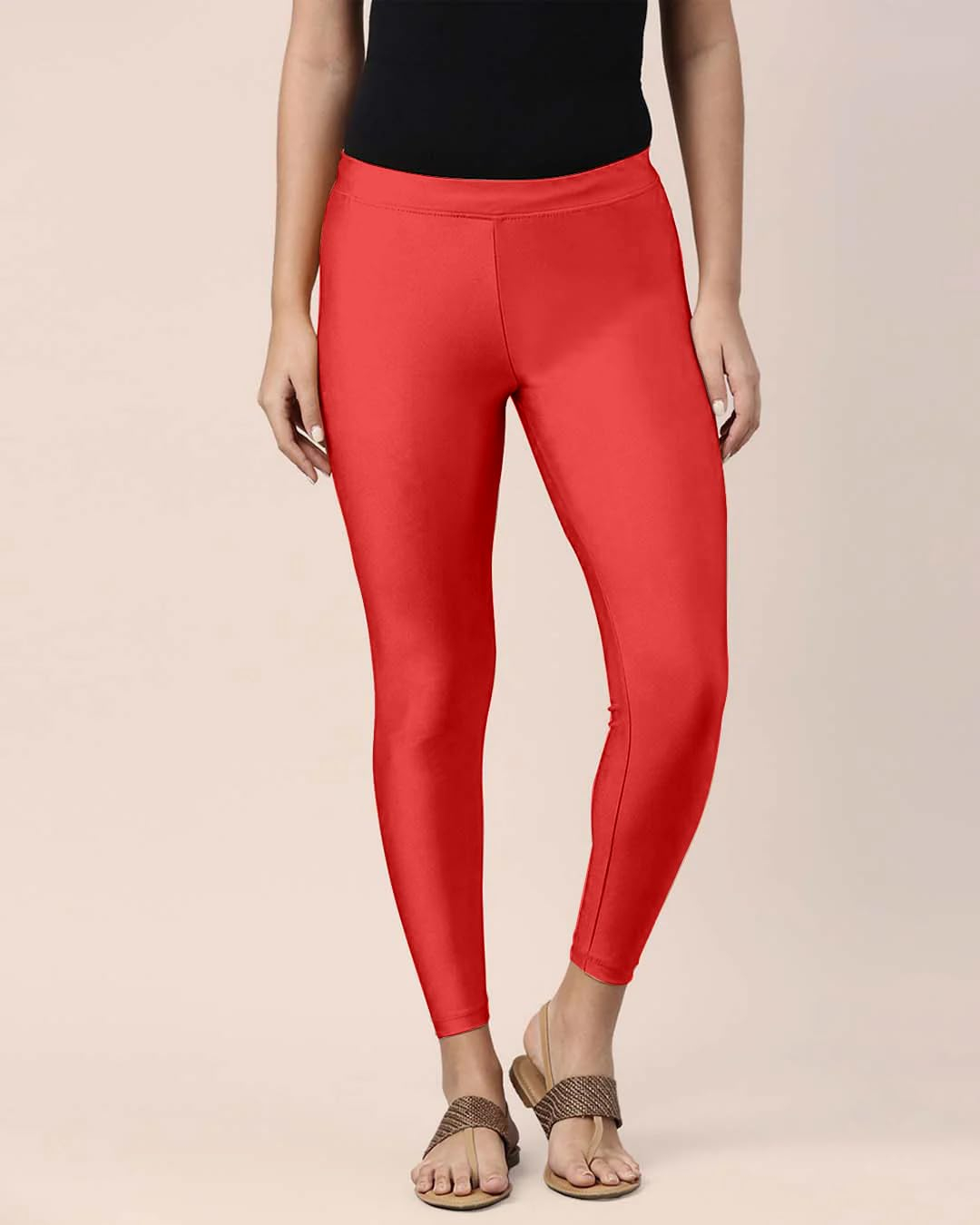 Mehrang Women's Slim-Fit Ankle-Length Shimmer Leggings - Image 209