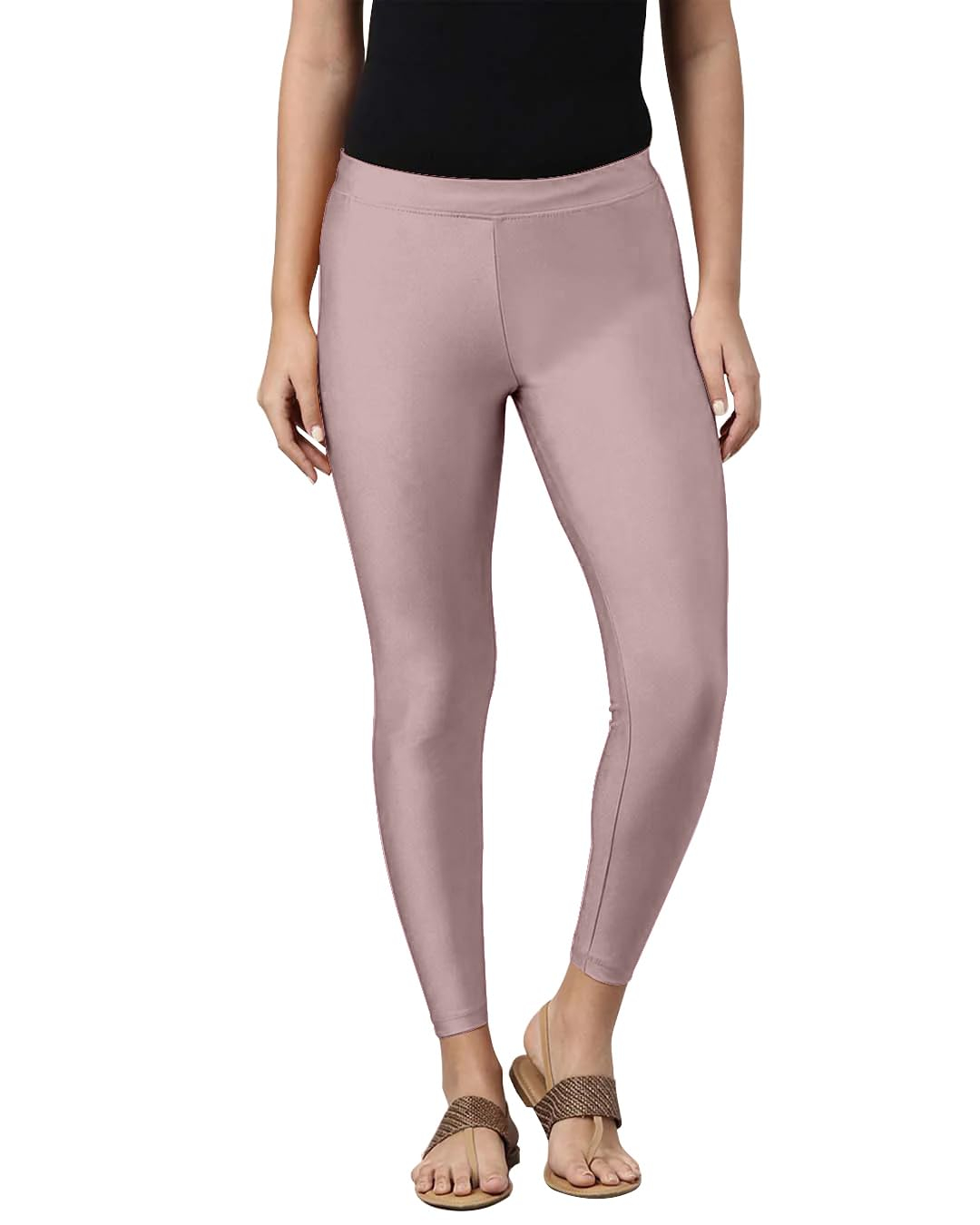Mehrang Women's Slim-Fit Ankle-Length Shimmer Leggings - Image 225