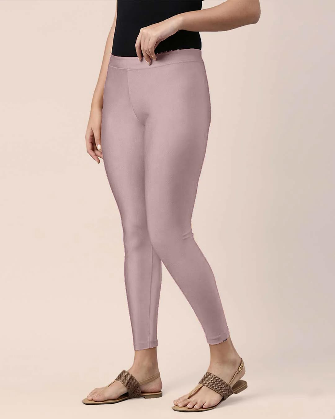 Mehrang Women's Slim-Fit Ankle-Length Shimmer Leggings - Image 228
