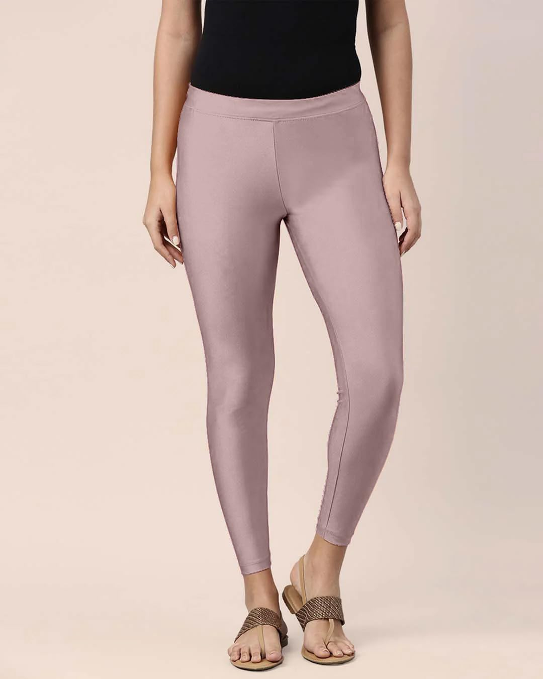 Mehrang Women's Slim-Fit Ankle-Length Shimmer Leggings - Image 230
