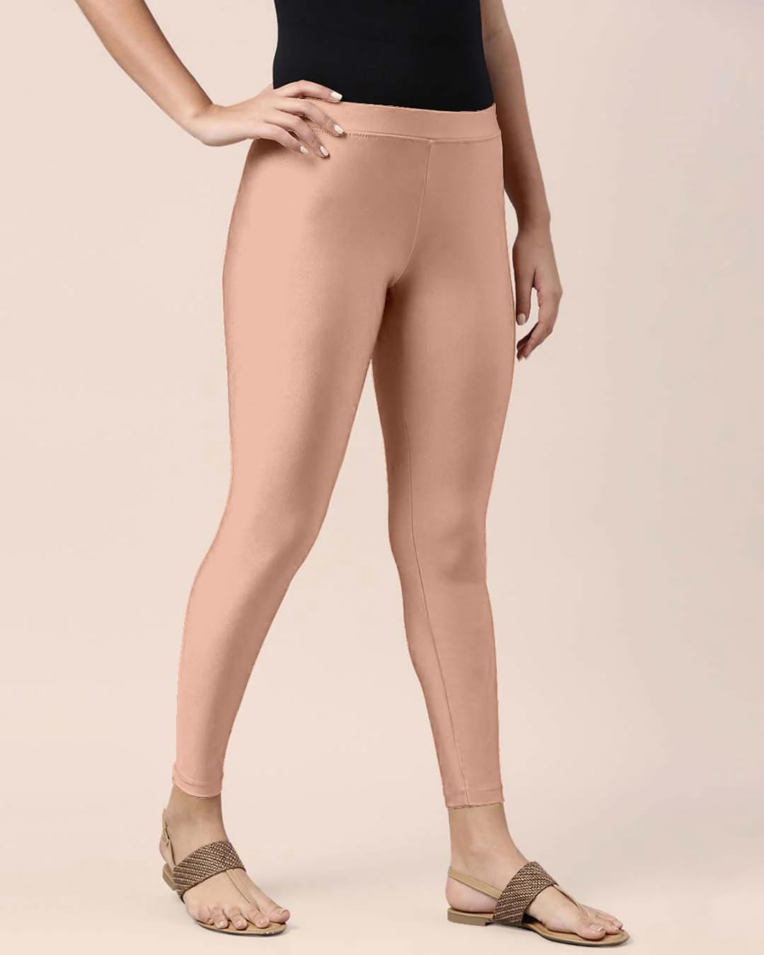 Mehrang Women's Slim-Fit Ankle-Length Shimmer Leggings - Image 250