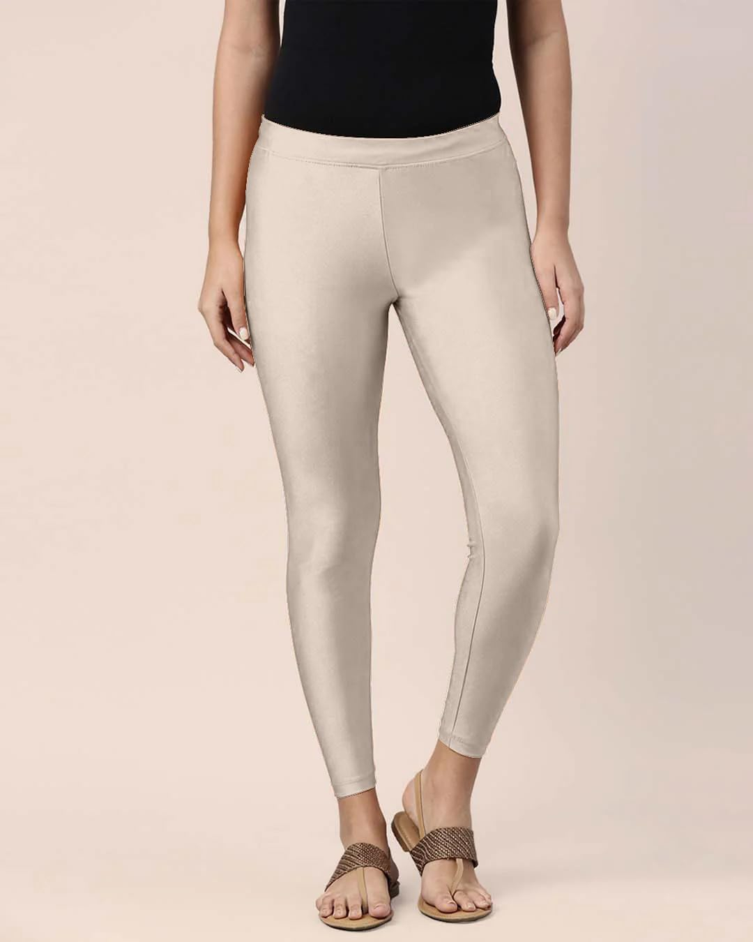 Mehrang Women's Slim-Fit Ankle-Length Shimmer Leggings - Image 265