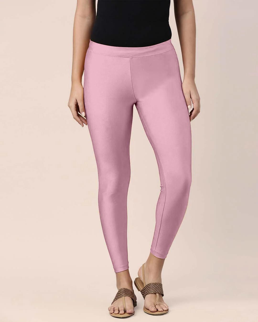 Mehrang Women's Slim-Fit Ankle-Length Shimmer Leggings - Image 272
