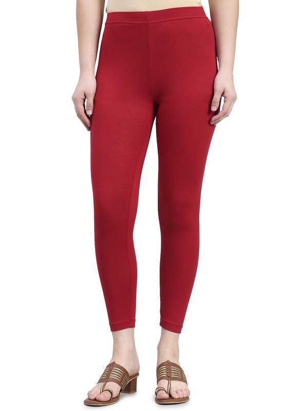 GO COLORS Women's Mid-Rise Cropped Cotton Leggings - Image 7