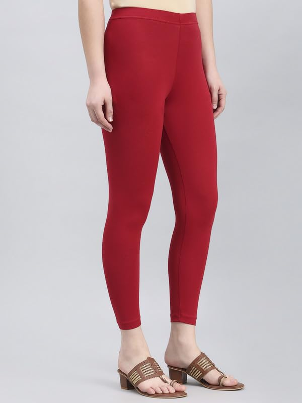 GO COLORS Women's Mid-Rise Cropped Cotton Leggings - Image 8