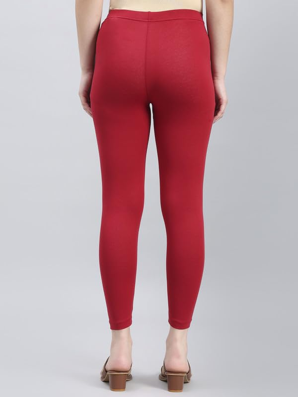 GO COLORS Women's Mid-Rise Cropped Cotton Leggings - Image 11