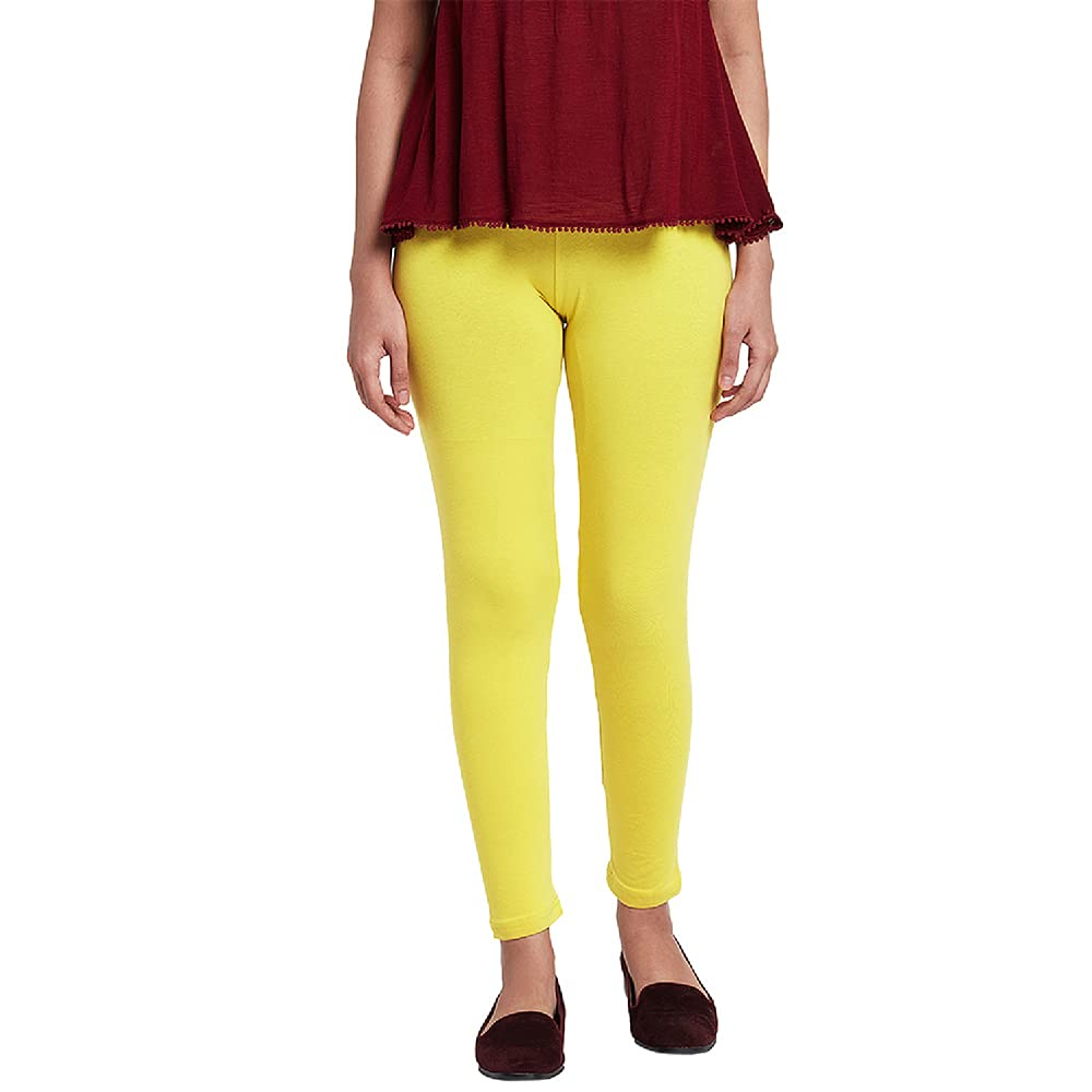 GO COLORS Women's Mid-Rise Cropped Cotton Leggings - Image 14