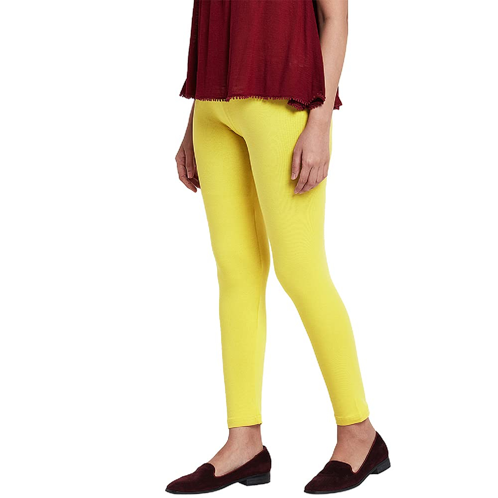 GO COLORS Women's Mid-Rise Cropped Cotton Leggings - Image 15
