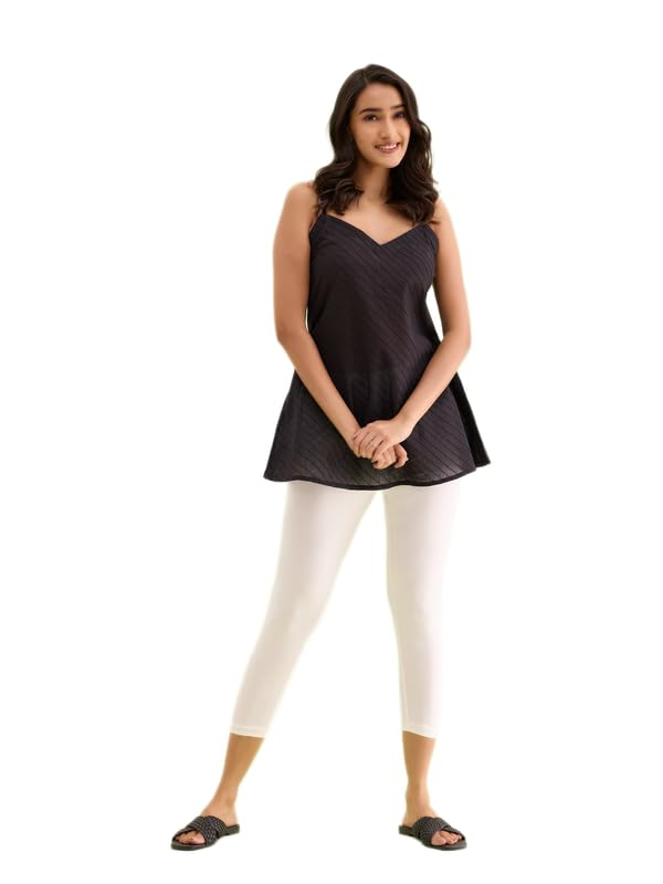GO COLORS Women's Mid-Rise Cropped Cotton Leggings - Image 18
