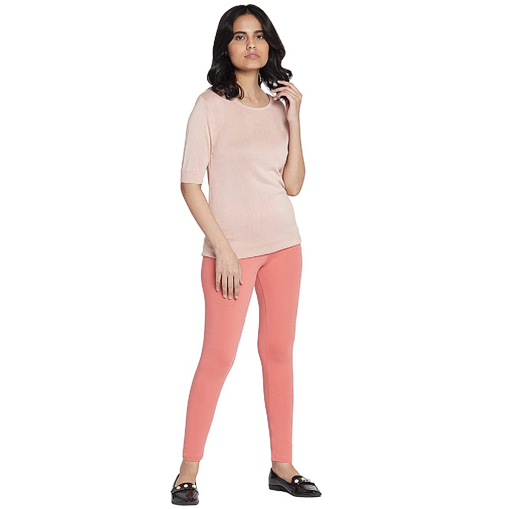 GO COLORS Women's Mid-Rise Cropped Cotton Leggings - Image 26