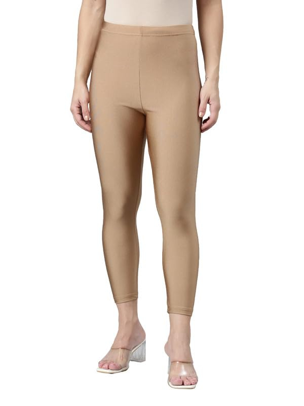 GO COLORS Women's Mid-Rise Cropped Cotton Leggings - Image 46