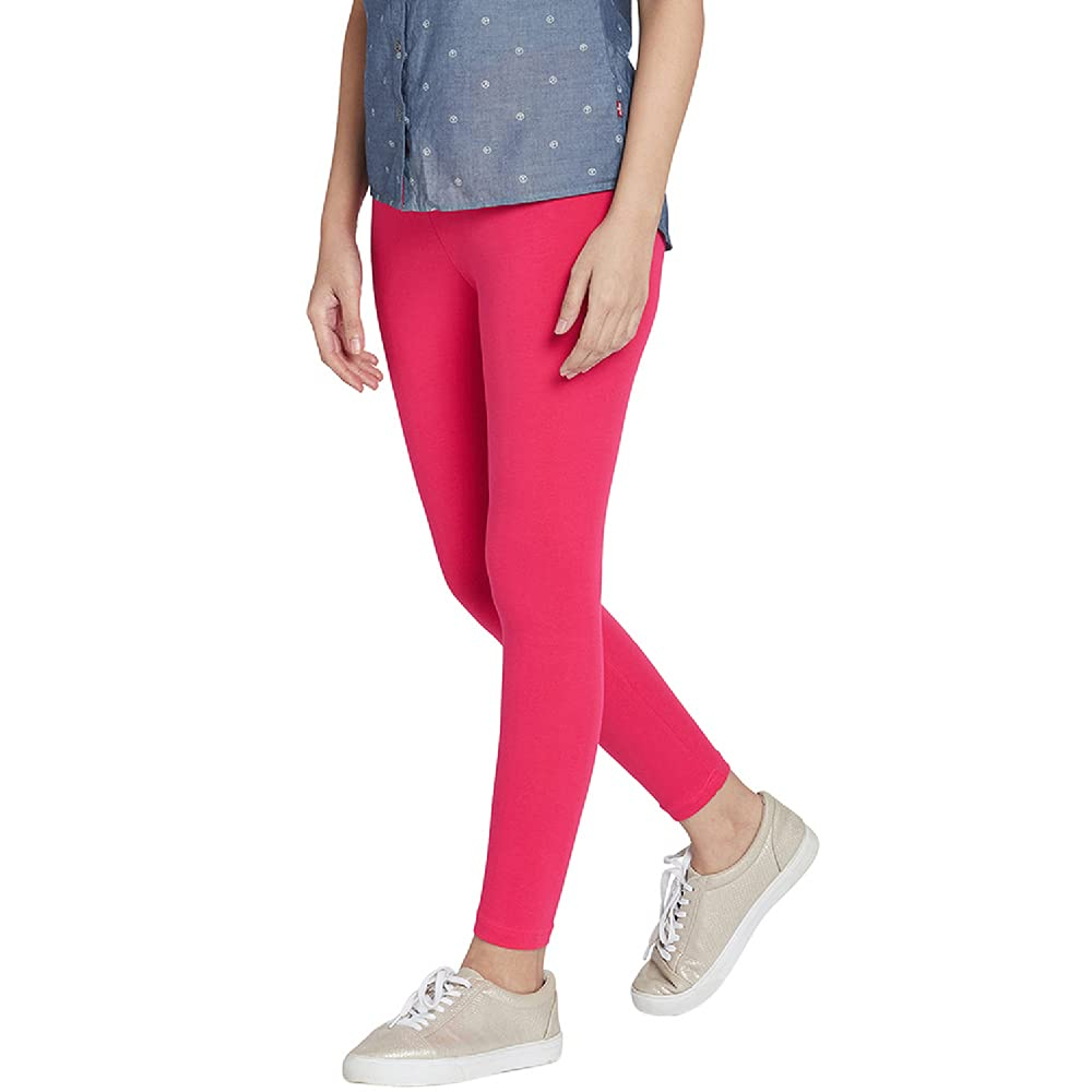 GO COLORS Women's Mid-Rise Cropped Cotton Leggings - Image 57