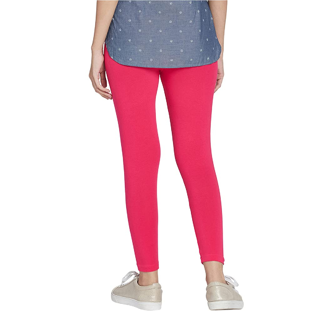 GO COLORS Women's Mid-Rise Cropped Cotton Leggings - Image 58