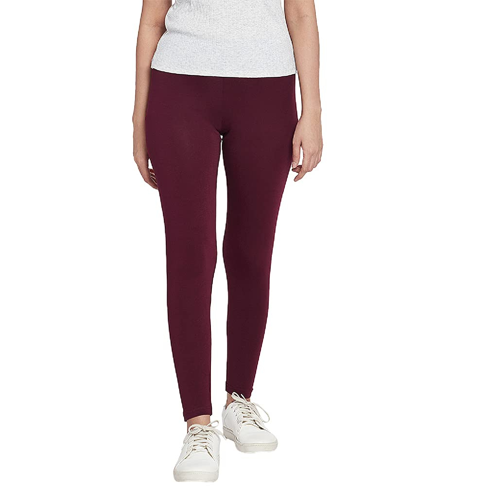 GO COLORS Women's Mid-Rise Cropped Cotton Leggings - Image 60