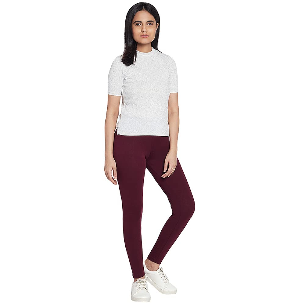 GO COLORS Women's Mid-Rise Cropped Cotton Leggings - Image 63
