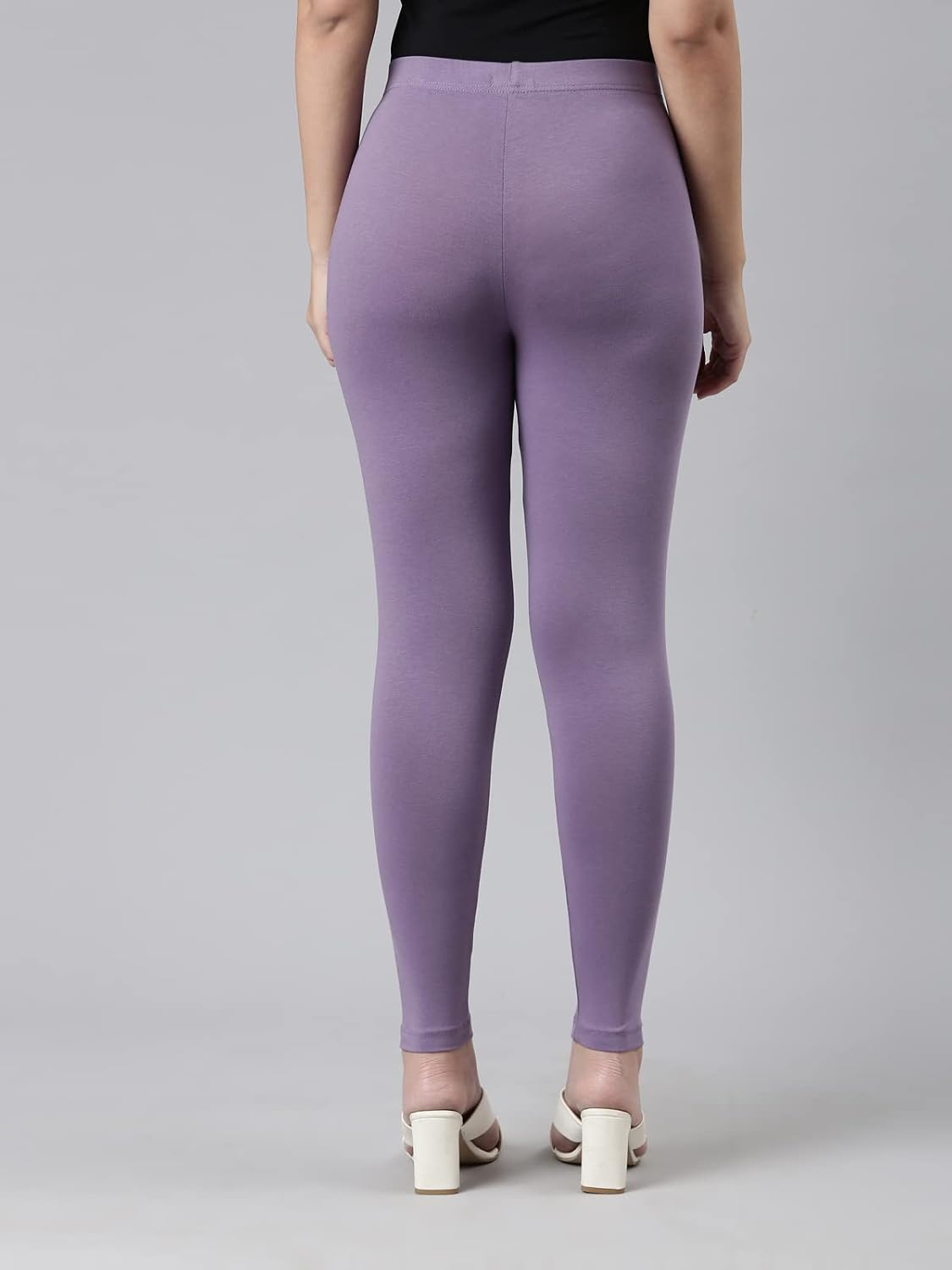 GO COLORS Women's Mid-Rise Cropped Cotton Leggings - Image 67