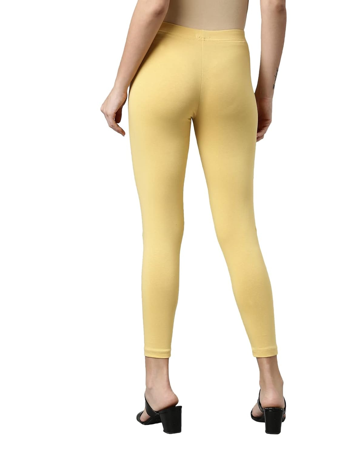GO COLORS Women's Mid-Rise Cropped Cotton Leggings - Image 73