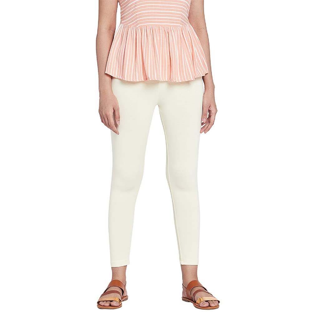 GO COLORS Women's Mid-Rise Cropped Cotton Leggings - Image 76