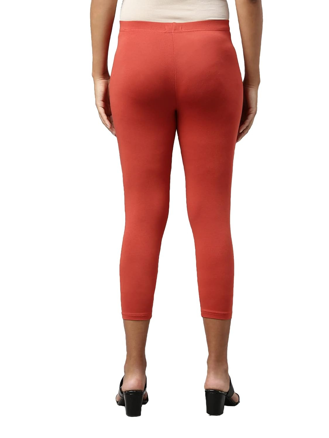 GO COLORS Women's Mid-Rise Cropped Cotton Leggings - Image 90
