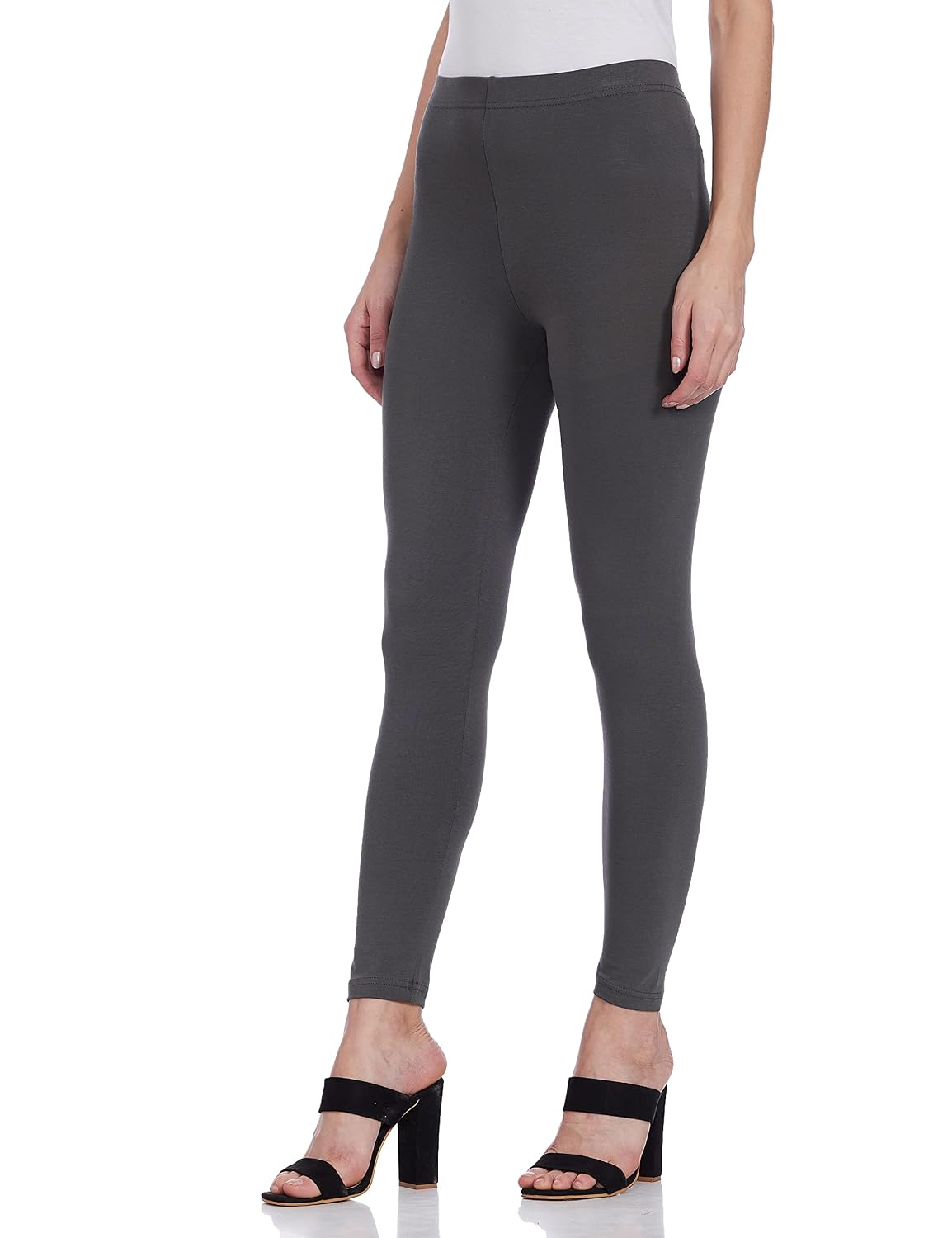GO COLORS Women's Mid-Rise Cropped Cotton Leggings - Image 96
