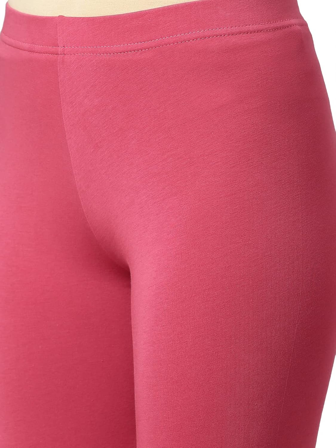 GO COLORS Women's Mid-Rise Cropped Cotton Leggings - Image 143