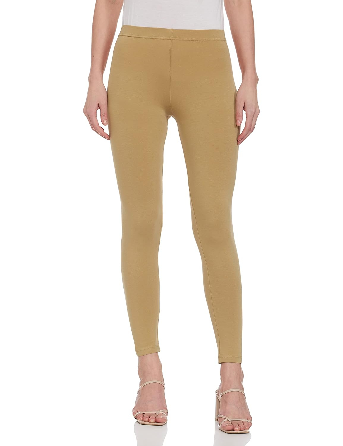 GO COLORS Women's Mid-Rise Cropped Cotton Leggings - Image 144