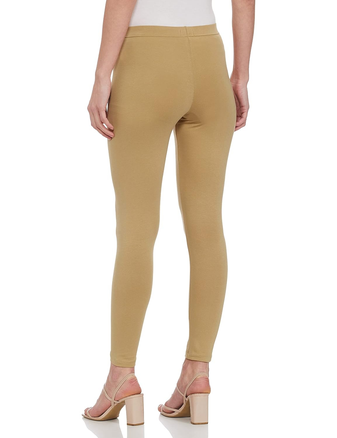 GO COLORS Women's Mid-Rise Cropped Cotton Leggings - Image 145