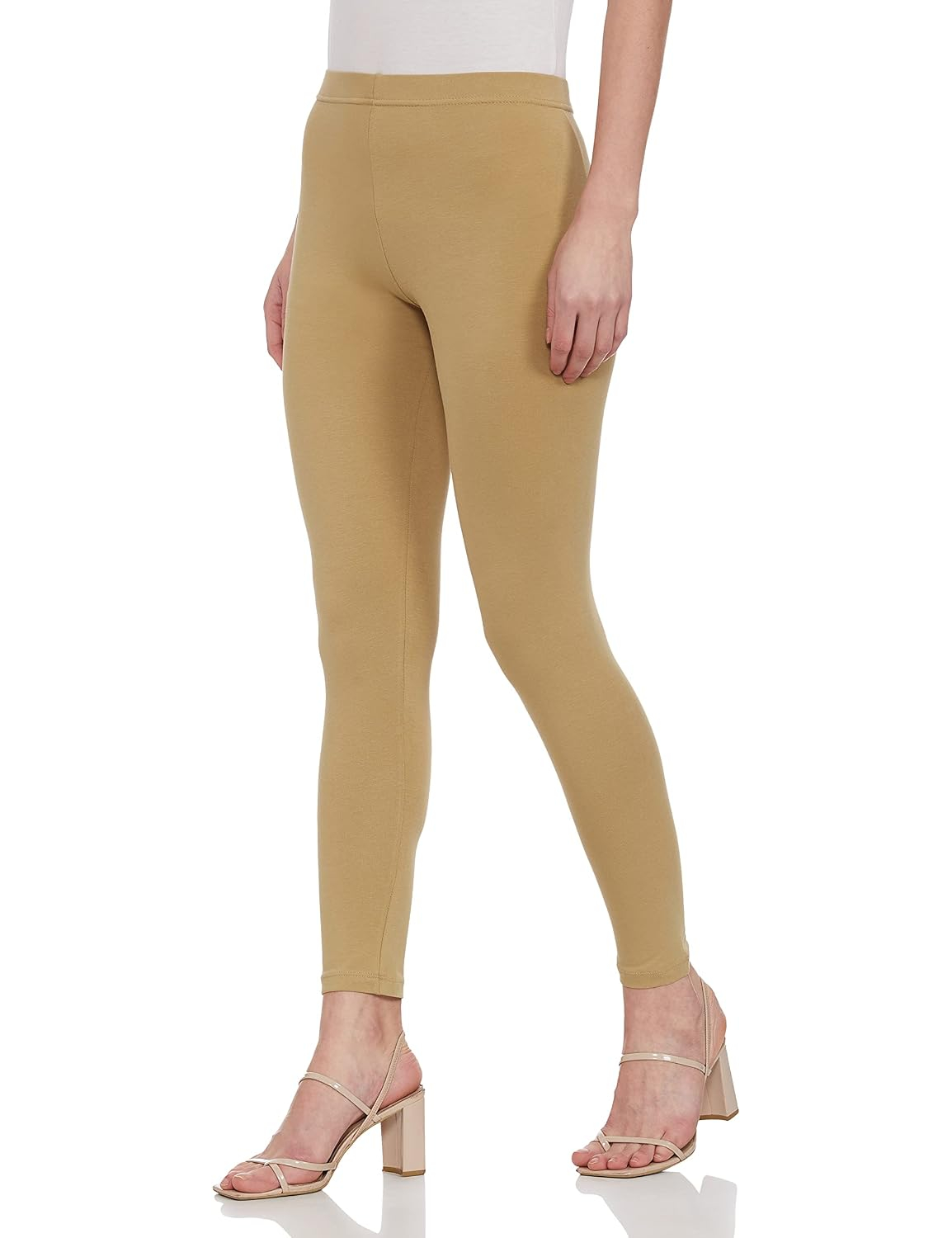 GO COLORS Women's Mid-Rise Cropped Cotton Leggings - Image 147