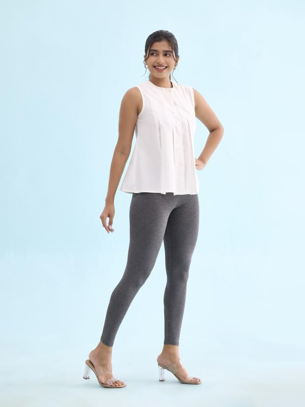 GO COLORS Women's Mid-Rise Cropped Cotton Leggings - Image 161
