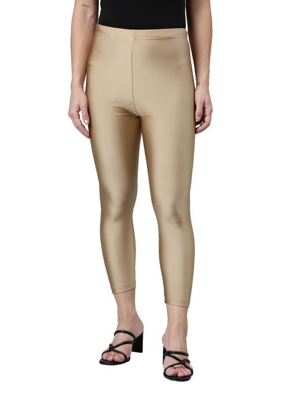 GO COLORS Women's Mid-Rise Cropped Cotton Leggings - Image 169