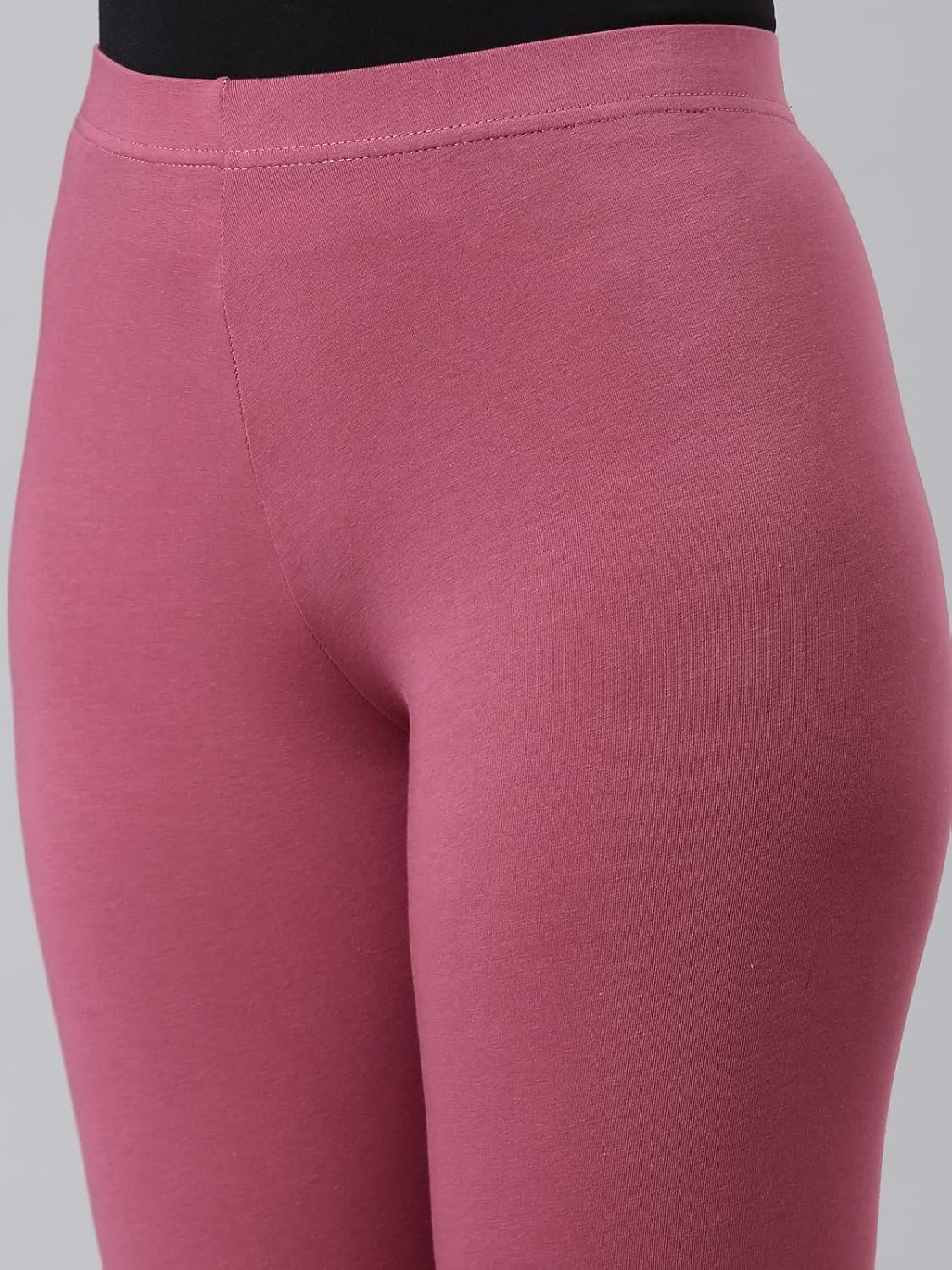 GO COLORS Women's Mid-Rise Cropped Cotton Leggings - Image 180