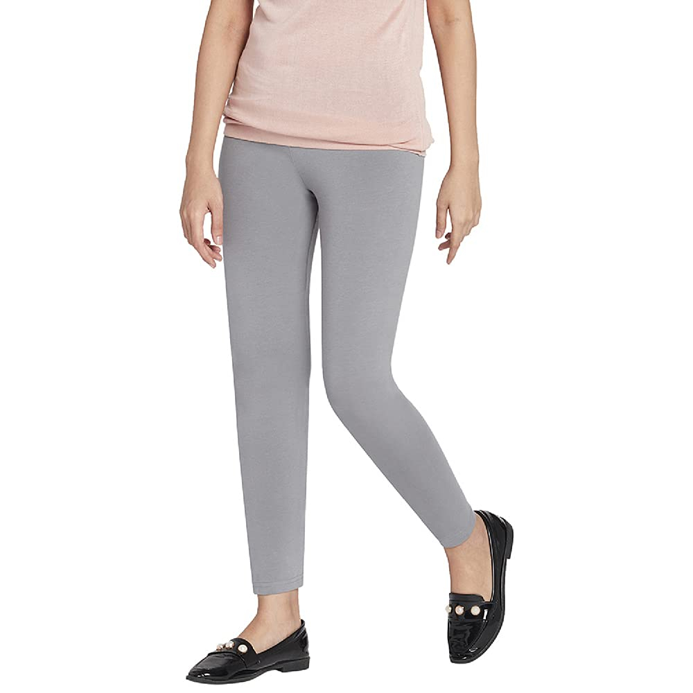 GO COLORS Women's Mid-Rise Cropped Cotton Leggings - Image 187